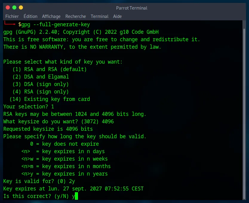 Confirming the expiration date